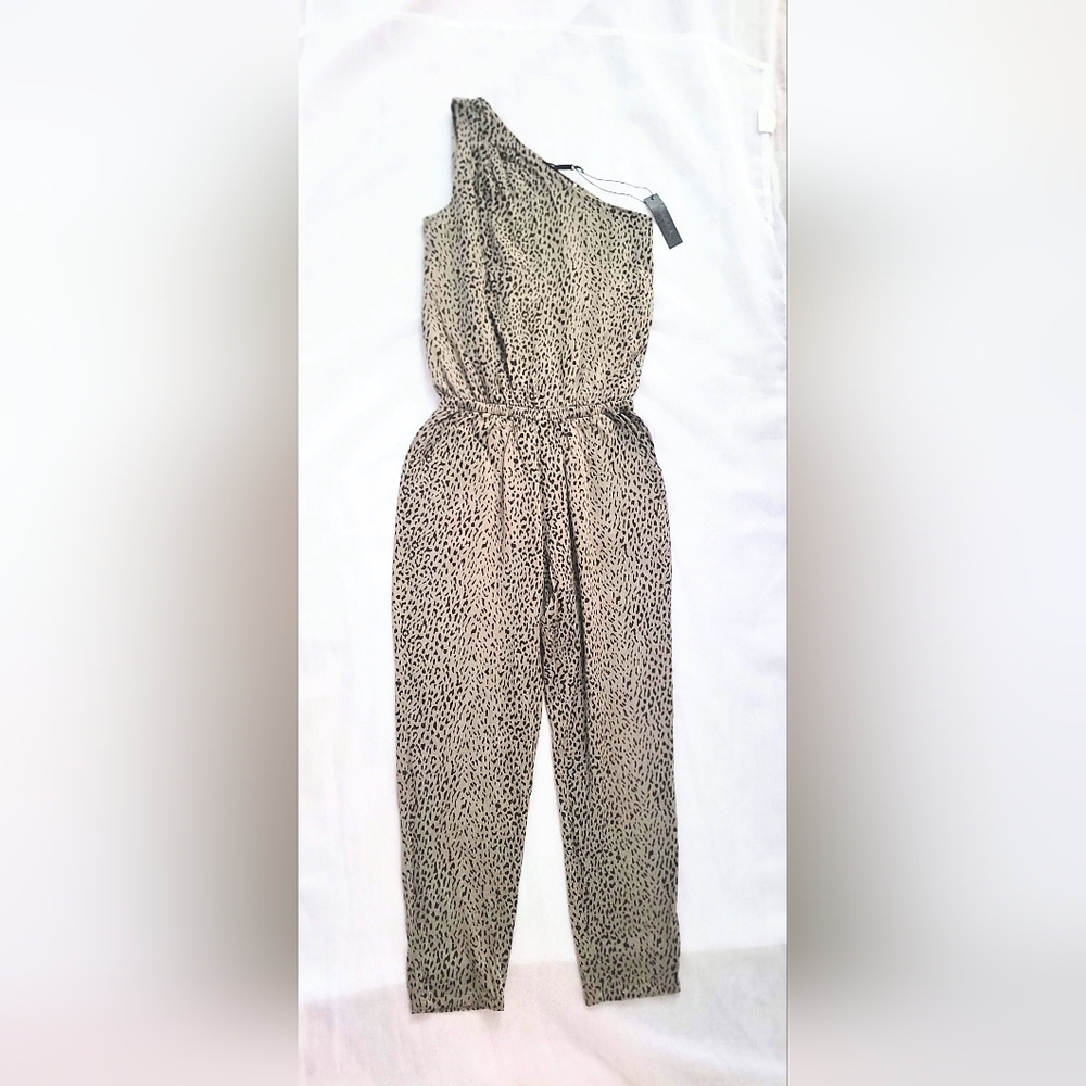 NWT! REVOLVE Fall Bobi BLACK LA Rayon Glam Leopard Print Women's Y2K Jumpsuit XS
